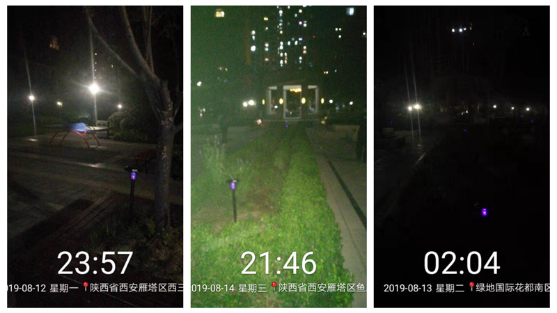 西安綠地花都小區物業安裝太陽能滅蚊燈效果案例 西安綠地花都小區物業安裝太陽能滅蚊燈效果案例